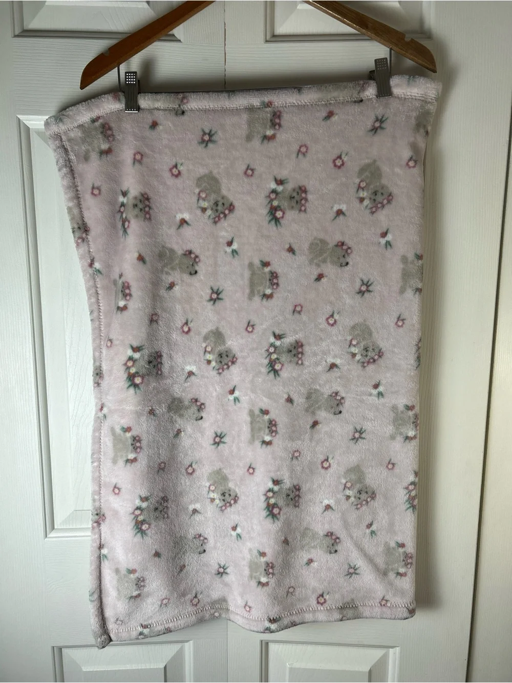 Adirondack Baby Flower Crown Teddy Bear Blanket Pink White Green Tan Floral